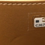 Calfskin Strass Quilted Clutch With Chain Flap Light Grey