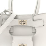 Smooth Calfskin Mini Bel Air Carry All Bag White
