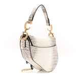 Niloticus Crocodile Himalaya Mini Saddle Bag Latte