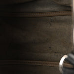 Calfskin Small Ruched Tote Beige Black