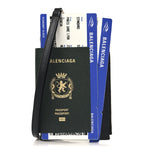 Textured Calfskin Passport Phone Holder Green