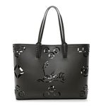 Calfskin Paris CL Logo Perforated Cabata Tote Rocket