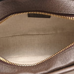 Monogram Jumbo GG Textured Dollar Calfskin Web Mini Crossbody Bag Camel Ebony New Acero
