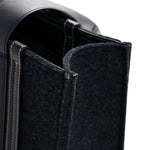 Felt Shiny Calfskin Medium Woody Ribbon Tote Obscure Navy