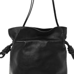 Calfskin Flamenco Knot Bag Black