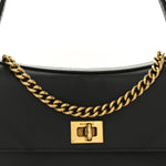 Natural Smooth Calfskin Nano Rodeo Top Handle Handbag Black