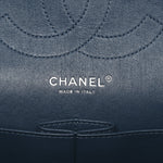 Caviar Quilted Jumbo Double Flap Blue