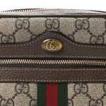 GG Supreme Monogram Web Mini Ophidia Shoulder Bag Brown