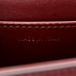 Shiny Calfskin Mini Chain Claude Burgundy