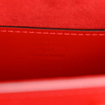 Patent Monogram Infrarouge Twist Shoulder Bag PM Coquelicot