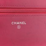Patent Quilted Brilliant Wallet On Chain WOC Coral
