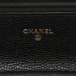 Caviar Quilted CC Turnlock Wallet On Chain WOC Black