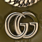 Lambskin Embossed Mini GG Milano Top Handle Shoulder Bag Green