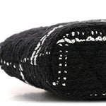 Tweed Quilted Mini Clutch With Chain Black White