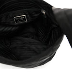 Tessuto Nylon Saffiano Flat Messenger Bag Black