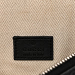 GG Supreme Monogram Emblem Calfskin Small Belt Bag Black Grey