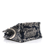 Canvas Embroidered Small Dioriviera Toile De Jouy Book Tote Blue