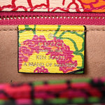 X KEN SCOTT New Shangai Calfskin Pomponica Print Horsebit 1955 Shoulder Bag Multicolor Fuxia Pompon