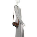 New Denim GG Monogram Dollar Calfskin Mini Ophidia Shoulder Bag Blue Tea Cuir Epilog
