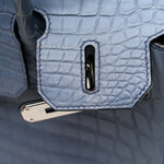 Matte Porosus Crocodile Birkin 30 Bleu Brighton