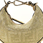 Crystal Vitello Laminato Suede FF Nano Fendigraphy Hobo Bag Platino