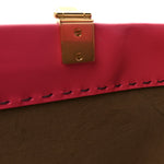 Vitello King Plexiglass Logo Embossed Medium Fendi Sunshine Shopper Tote Lampone