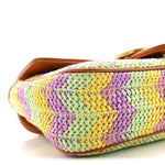 Calfskin Raffia Woven Small GG Marmont Shoulder Bag Multicolor