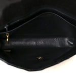 Patent Vertical Quilt Small Flap Black