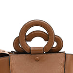 Silky Calfskin Mini Rider's Top Handle Bag Teak