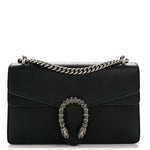 Pebbled Calfskin Small Dionysus Shoulder Bag Black