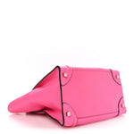 Drummed Calfskin Mini Luggage Fluo Pink