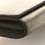 Grained Metallic Calfskin Monogram Chain Wallet Bronze