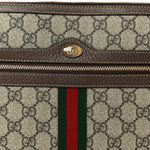 GG Supreme Monogram Large Ophidia Pouch Clutch Brown
