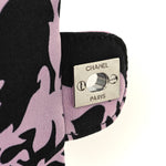 Printed Fabric East West Flap Black Pink