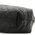 Lambskin Quilted Maxi Icare Shopping Tote Black