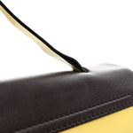 Calfskin Colorblock Mime Single Handle Bag Cream Burgundy Multicolor