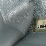 Metallic Lambskin Quilted Clutch With Chain Flap Silver