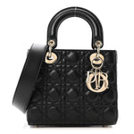 Lambskin Cannage Small My ABCDior Lady Dior Black