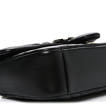 Lambskin Matelasse Medium GG Marmont Shoulder Bag Black