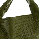 Calfskin Intrecciato Large Hop Matcha