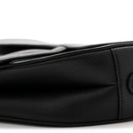 Grained Calfskin Saddle Bag Black