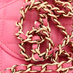 Caviar Quilted Wallet on Chain WOC Pink
