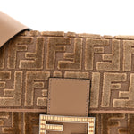 Velvet Jacquard FF Crystal Baguette Cappuccino