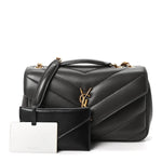Lambskin Chevron Quilted Small Loulou Urban Grey