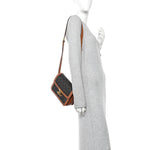 Triomphe Canvas Calfskin Medium Triomphe Bag Tan