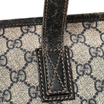 GG Supreme Monogram Medium Zippered Shopping Tote Navy