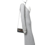 Metallic Mirror Fabric Emmie Clutch Bag Silver