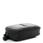 Grain De Poudre Matelasse Monochrome Monogram Mini Lou Camera Bag Black