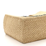 X PAULA'S IBIZA Raffia Font Tote Natural Tan