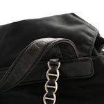 Tessuto Nylon Vela Chain Backpack Black